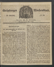 Grünberger Wochenblatt, No. 34. (28. April 1862)