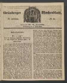 Grünberger Wochenblatt, No. 45. (5. Juni 1862)