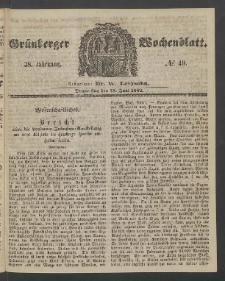 Grünberger Wochenblatt, No. 49. (19. Juni 1862)
