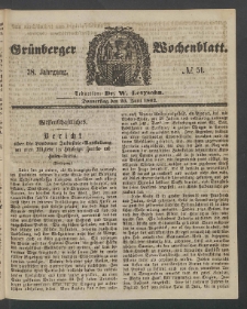 Grünberger Wochenblatt, No. 51. (26. Juni 1862)