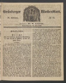 Grünberger Wochenblatt, No. 55. (10. Juli 1862)