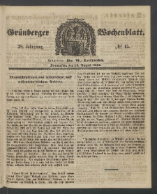 Grünberger Wochenblatt, No. 65. (14. August 1862)