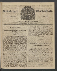 Grünberger Wochenblatt, No. 67. (21. August 1862)