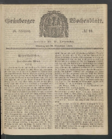 Grünberger Wochenblatt, No. 90. (10. November 1862)