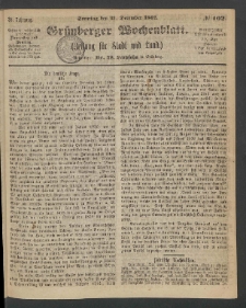 Gr&uuml;nberger Wochenblatt: Zeitung f&uuml;r Stadt und Land, No. 102. (21. December 1862)