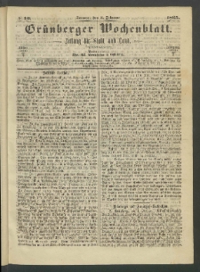 Grünberger Wochenblatt: Zeitung für Stadt und Land, No. 10. (5. Februar 1865)
