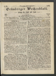 Grünberger Wochenblatt: Zeitung für Stadt und Land, No. 71. (7. September 1865)