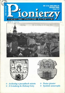 Pionierzy: czasopismo społeczno - historyczne, R. 7, 2002, nr 1 (16)