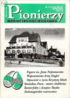 Pionierzy: czasopismo społeczno - historyczne, R. 8, 2003, nr 1 (19)