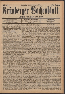 Gr&uuml;nberger Wochenblatt: Zeitung f&uuml;r Stadt und Land, No. 153. (23. December 1897)