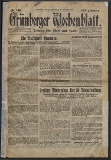 Grünberger Wochenblatt: Zeitung für Stadt und Land, No. 145. (23. Juni 1932)