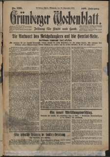 Grünberger Wochenblatt: Zeitung für Stadt und Land, No. 228. (28. September 1932)