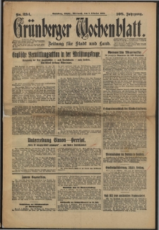 Grünberger Wochenblatt: Zeitung für Stadt und Land, No. 234. (5. Oktober 1932)