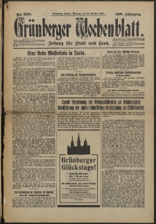 Grünberger Wochenblatt: Zeitung für Stadt und Land, No. 250. (24. Oktober 1932)