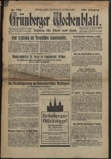 Grünberger Wochenblatt: Zeitung für Stadt und Land, No. 253. (27. Oktober 1932)