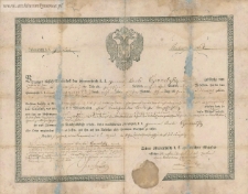Blasko (Błażej) Czernetzky - dokument zwolnienia ze służby wojskowej