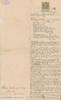 Maciej Czerniecki - sądowy dokument hipoteczny do aktu darowizny z 1894 i aktu kupna sprzedaży z 1895