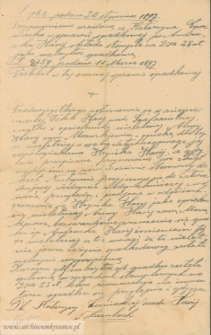 Katarzyna Czerniecka (z d. Hasij) - sprawa spadkowa po zmarłym 3.03.1894 roku w Łuce Andrzeju Hasij