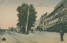 Kostrzyn / Cüstrin; Bahnhof-Strasse und Bahnhof