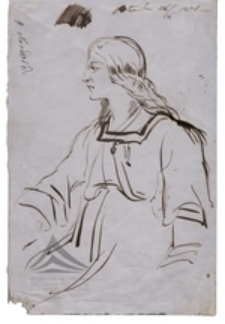 Postać siedzącej kobiety