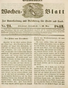 Schwiebuser Wochen=Blatt, No. 21 (Sonnabend; den 27. Mai)
