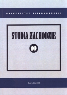 Studia Zachodnie, tom 10