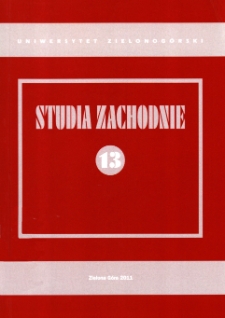 Studia Zachodnie, tom 13