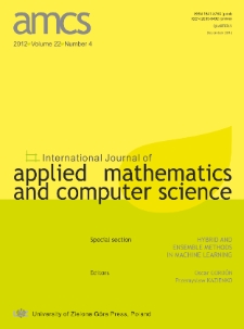 International Journal of Applied Mathematics and Computer Science (AMCS), volume 22, number 4 (2012) - spis treści
