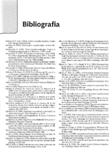 Psychologia akademicka: podręcznik. Tom 1 - bibliografia