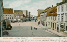 Lubsko / Sommerfeld, Markt Südseite mit Breitestrasse