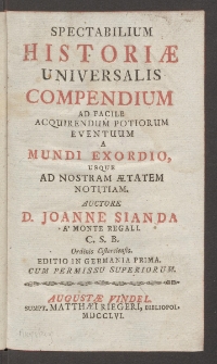 Spectabilium Historiae Universalis Compendium