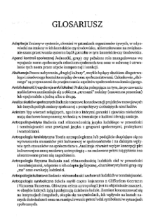 Antropologia kulturowa: globalne siły, lokalne światy - glosariusz