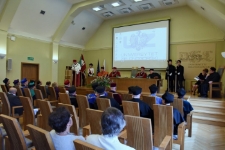 Uroczystość wręczenia tytułu doktora honoris causa Uniwersytetu Zielonog&oacute;rskiego profersorowi Ericowi Rogersowi (fot. 4)