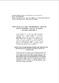 Adaptacja systemu pomiarowego i metoda przygotowania danych do NIALM = Adaptation of measuring system and method for preparing data for reasearches of NIALM algorithms
