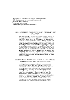 Generic energy production model for smart grid emulation = Ogólny model producenta energii dla emulatora inteligentnych sieci energetycznych