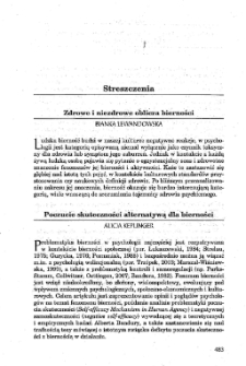 Bierność społeczna: studia interdyscyplinarne - streszczenia