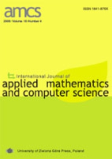 International Journal of Applied Mathematics and Computer Science (AMCS) 2006, volume 16, number 4