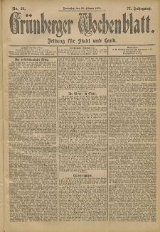 Grünberger Wochenblatt: Zeitung für Stadt und Land, No. 26. (28. Februar 1901)