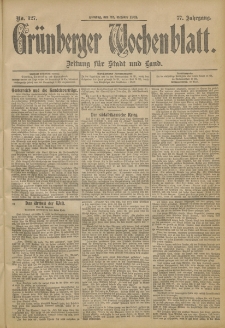 Grünberger Wochenblatt: Zeitung für Stadt und Land, No. 127. (22. October 1901)