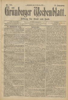 Grünberger Wochenblatt: Zeitung für Stadt und Land, No. 150. (14. December 1901)