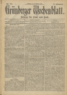 Gr&uuml;nberger Wochenblatt: Zeitung f&uuml;r Stadt und Land, No. 154. (24. December 1901)