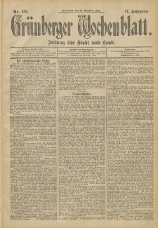 Grünberger Wochenblatt: Zeitung für Stadt und Land, No. 155. (28. December 1901)