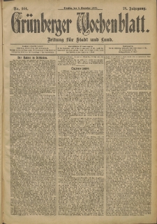 Grünberger Wochenblatt: Zeitung für Stadt und Land, No. 144 (2. December 1902)
