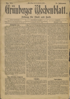 Gr&uuml;nberger Wochenblatt: Zeitung f&uuml;r Stadt und Land, No. 154 (25. December 1902)