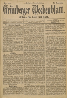 Gr&uuml;nberger Wochenblatt: Zeitung f&uuml;r Stadt und Land, No. 156 (30. December 1902)