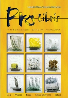 Pro Libris: Lubuskie Pismo Literacko-Kulturalne, nr 3 (2005)