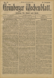 Gr&uuml;nberger Wochenblatt: Zeitung f&uuml;r Stadt und Land, No. 23. (23. Februar 1904)