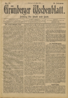 Gr&uuml;nberger Wochenblatt: Zeitung f&uuml;r Stadt und Land, No. 53. (3. Mai 1904)