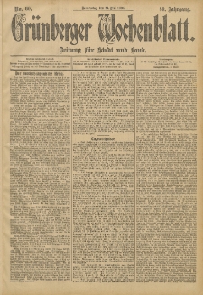 Grünberger Wochenblatt: Zeitung für Stadt und Land, No. 60. (19. Mai 1904)