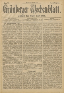 Grünberger Wochenblatt: Zeitung für Stadt und Land, No. 80. (5. Juli 1904)